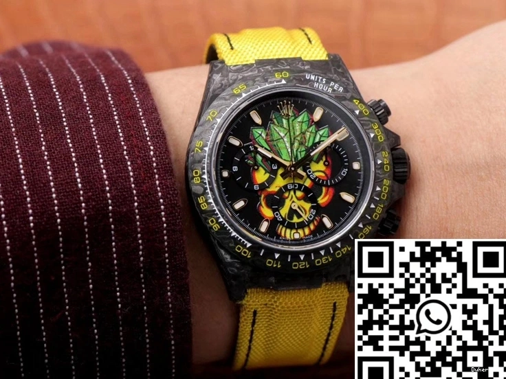 Edition Rolex Fiber Skull Daytona Cosmos Dial Carbon Color Chronograph 0508